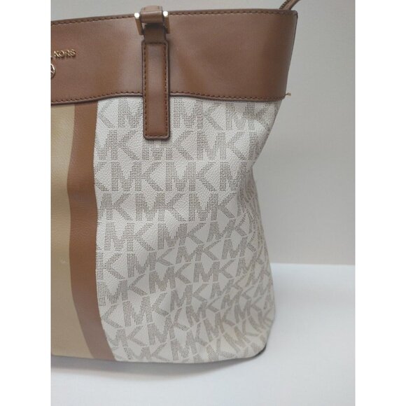 Michael Kors Center Stripe Morgan LG Tote - Picture 5 of 11